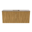 Mondiaz JOYA-DLUX 90cm meuble de salle de bains - couleur Chêne - Vasque FAYE position Milieu Sans trou de robinet couleur Arena SW1423854