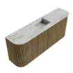 Mondiaz JOYA-DLUX 103.2cm toiletmeubel - ronding links en rechts kleur Dusk - Wastafel FAYE positie Midden 1 kraangat kleur Glace. SW1423199