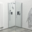 Marenza Neptune Douchecabine - 1 draaideur - Zijwand - 80x80x200cm - 6mm veiligheidsglas - anti kalk - chroom SW238230