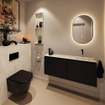 MONDIAZ TURE-DLUX Meuble toilette - 120cm - Urban - EDEN - vasque Ostra - position droite - sans trou de robinet SW1104682