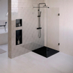 BRAUER Asteroid Receveur de douche 90x90 incl. antidérapant et antibactérien marbre minéral noir mat SW543408