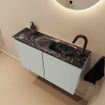 MONDIAZ TURE-DLUX Meuble toilette - 80cm - Greey - EDEN - vasque Lava - position droite - 1 trou de robinet SW1103791