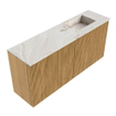 Mondiaz JOYA-DLUX 90cm toiletmeubel - kleur Oak - Wastafel FAYE positie Rechts 1 kraangat kleur Frappe. SW1421927