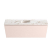 MONDIAZ TURE-DLUX Meuble toilette - 120cm - Rosee - EDEN - vasque Frappe - position centrale - sans trou de robinet SW1102969