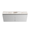 MONDIAZ TURE-DLUX Meuble toilette - 120cm - Plata - EDEN - vasque Frappe - position centrale - sans trou de robinet SW1102949