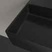 Villeroy & Boch Memento 2.0 wastafel onderzijde geslepen 60x42cm met overloop 1 kraangat ceramic+ ebony 4A226GS5 SW354335