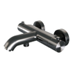 Brauer Gunmetal Edition Robinet de baignoire - garniture de douche - douchette sur barre 1 position - bouton lisse - PVD - gunmetal brossé SW715859