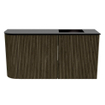 Mondiaz JOYA 81.6cm meuble de salle de bains - arrondi gauche couleur Shadow - Vasque FAYE position Droite Sans trou de robinet couleur Urban. SW1421552