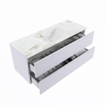 MONDIAZ VICA-DLUX Ensemble meuble de salle de bains - 120cm - meuble bas cale - 2 tiroirs - lavabo encastré cloud centré - 1 trou de robinet - version haute 60cm - frape SW1089040