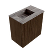 Mondiaz JOYA-DLUX 40cm toiletmeubel - kleur Walnut - Wastafel FAYE positie Links Zonder kraangat kleur Sombra. SW1424689