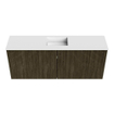 Mondiaz JOYA 100cm toiletmeubel - kleur Shadow - Wastafel FAYE positie Midden Zonder kraangat kleur Talc. SW1421410