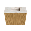 Mondiaz JOYA-DLUX Meuble de toilette 50cm - couleur Oak - Vasque FAYE position Milieu Sans trou de robinet couleur Frappe SW1421879