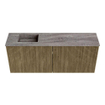 Mondiaz JOYA-DLUX 100cm meuble de salle de bains - couleur Dusk - Vasque FAYE position Gauche Sans trou de robinet couleur Oza. SW1425993