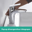 Hansgrohe Logiss wastafelkraan 100 met waste chroom 0605647