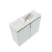 MONDIAZ TURE-DLUX Meuble toilette - 60cm - Greey - EDEN - vasque Ostra - position droite - 1 trou de robinet SW1104832