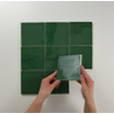 Terravito Viondo wandtegel - 13x13cm - 10mm - Vierkant - Oud groen Glans SW542658