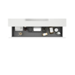 Saniclass Chaci Ensemble meuble de salle de bains - 100x46x55cm - lavabo céramique noir - 1 vasque - 1 trou de robinet - 2 tiroirs - miroir rond avec éclairage - blanc mat SW816292