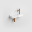 Clou Mini Wash Me fontein 45x19cm kraangat rechts Keramiek Wit SW9288
