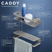 Tiger Caddy Panier de douche ou porte-serviettes 35 cm Inox brossé SW877210