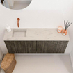 Mondiaz JOYA-DLUX 100cm meuble de salle de bains WC - couleur Shadow - Vasque FAYE position Gauche Sans trou de robinet couleur Opalo. SW1422954