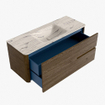 Mondiaz CIRO-DLUX Badkamermeubelset - 120x45x50cm - Solid surface wastafel Nata - 1 wasbak Midden - 1 kraangat - 2 lades - Dusk SW1533209