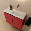 MONDIAZ TURE-DLUX Meuble toilette - 60cm - Fire - EDEN - vasque Opalo - position droite - sans trou de robinet SW1104326