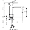 Hansgrohe Rebris S 1-gats wastafelkraan 110 coolstart chroom SW796370