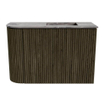 Mondiaz JOYA-DLUX Meuble de salle de bains 61.6cm - arrondi gauche couleur Shadow - Vasque FAYE position Droite Sans trou de robinet couleur Sombra. SW1425219