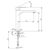 Xenz Cinca Wastafelkraan 22.5cm chroom Hoogglans SW104651