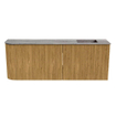 Mondiaz JOYA-DLUX 111.6cm toiletmeubel - ronding links kleur Oak - Wastafel FAYE positie Rechts 1 kraangat kleur Oza. SW1424128