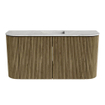 Mondiaz JOYA-DLUX 83.2cm toiletmeubel - ronding links en rechts kleur Dusk - Wastafel FAYE positie Midden 1 kraangat kleur Glace. SW1423179