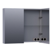 BRAUER Plain Armoire de toilette 80x70x15cm Gris mat SW393117