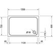 Duravit D Code receveur de douche acrylique rectangulaire 120x80x8.5cm blanc 0295844
