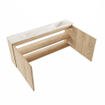 MONDIAZ TURE-DLUX meuble WC 120 cm Washed Oak. Lavabo EDEN Lava position à droite. Sans trou de robinet. SW1104123
