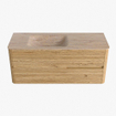 Mondiaz CIRO-DLUX Badkamermeubelset - 120x45x50cm - Solid surface wastafel Saba - 1 wasbak Links - zonder kraangaten - 2 lades - Oak SW1531187