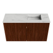 Mondiaz JOYA-DLUX Meuble de salle de bains 70cm - couleur Ruby - Vasque FAYE position Droite Sans trou de robinet couleur Opalo SW1423692
