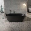 FugaFlow Eccelente Calma Baignoire îlot - 170x80cm - acrylique - siphon - noir mat SW1451431