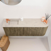 Mondiaz JOYA-DLUX 101.6cm toiletmeubel - ronding rechts kleur Dusk - Wastafel FAYE positie Links 1 kraangat kleur Opalo. SW1423339