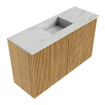 Mondiaz JOYA-DLUX 70cm toiletmeubel - kleur Oak - Wastafel FAYE positie Midden Zonder kraangat kleur Opalo. SW1422119