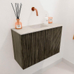 Mondiaz JOYA-DLUX 60cm meuble de toilette - couleur Shadow - Vasque FAYE position Milieu Sans trou de robinet couleur Ostra. SW1422973