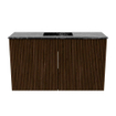 Mondiaz JOYA-DLUX Meuble de salle de bains - 70cm - couleur Walnut - Vasque FAYE position Milieu 1 trou de robinet couleur Lava SW1422441