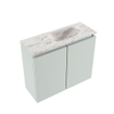 MONDIAZ TURE-DLUX 60cm toiletmeubel Greey. EDEN wastafel Glace positie rechts. Zonder kraangat. SW1103297