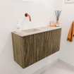 Mondiaz JOYA-DLUX Meuble de salle de bains 81.6cm - arrondi droit couleur Dusk - Vasque FAYE position Gauche Sans trou de robinet couleur Frappe. SW1423107