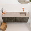 Mondiaz JOYA-DLUX 100cm toiletmeubel - kleur Shadow - Wastafel FAYE positie Rechts Zonder kraangat kleur Saba. SW1425130
