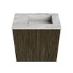 Mondiaz JOYA-DLUX 40cm meuble de toilette - couleur Shadow - Vasque FAYE position Droite Sans trou de robinet couleur Glace SW1422759