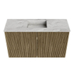 Mondiaz JOYA-DLUX Meuble de salle de bains 70cm - couleur Dusk - Vasque FAYE position Milieu 1 trou de robinet couleur Glace. SW1423150