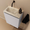 MONDIAZ TURE-DLUX meuble de toilettes 40 cm Cale. EDEN lavabo Ostra position gauche. Sans trou de robinet. SW1104760