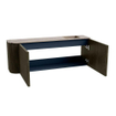 Mondiaz JOYA-DLUX 111.6cm toiletmeubel - ronding links kleur Shadow - Wastafel FAYE positie Rechts 1 kraangat kleur Arena. SW1424841