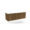 Arcqua Ridge Meuble sous lavabo - 70x45.5x45cm - 1 tiroir - push to open - mdf plaqué - chêne café SW909456