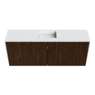 Mondiaz JOYA 100cm meuble de salle de bains WC - couleur Walnut - Vasque FAYE position Milieu 1 trou de robinet couleur Talc. SW1421251